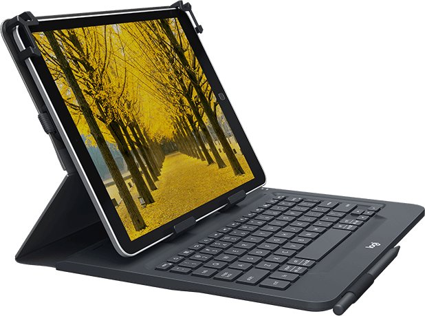 Logitech Universal Folio with integrated keyboard for 9-10 inch tablets Czarny Bluetooth QWERTY Włoski