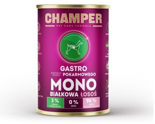 4Vets CHAMPER GASTRO jednobiałkowa łosoś mokra karma dla psa 400g