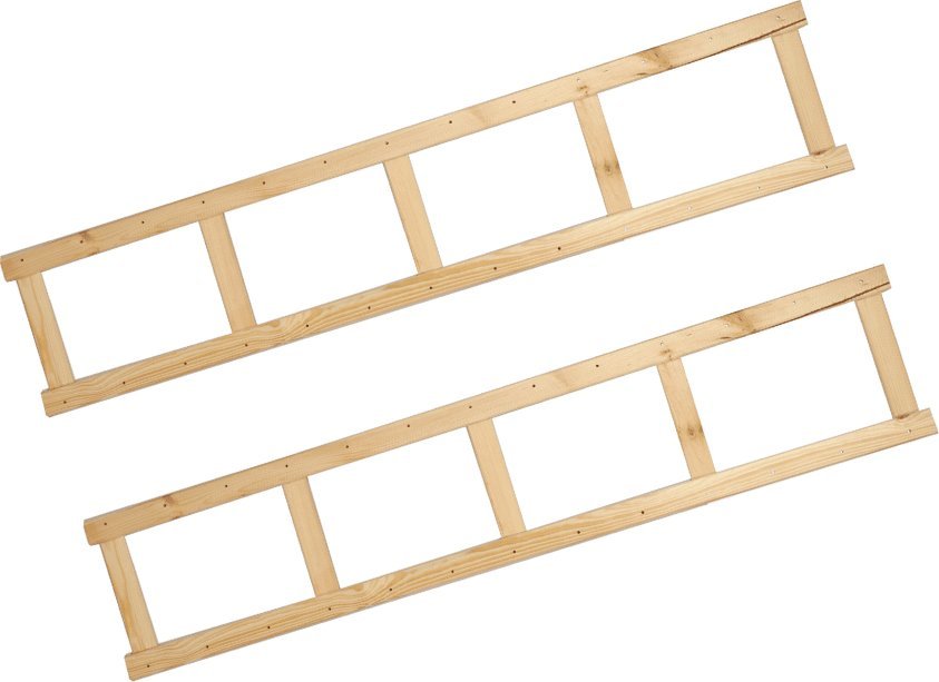 Wamar-Sosenka Bok 2 szt do regału drewnianego LSR ramka noga 162,6 cm Naturalny