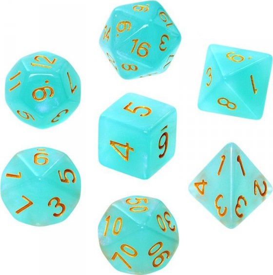 Rebel Komplet kości REBEL RPG - Kamienie Księżycowe - Jadeit