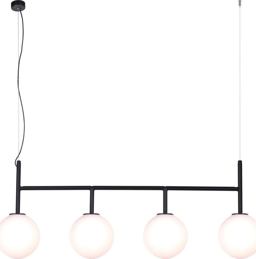 Lampa wisząca Kaja Kuchenna lampa wisząca Faro K-4883 czarna nad stół szklane kule