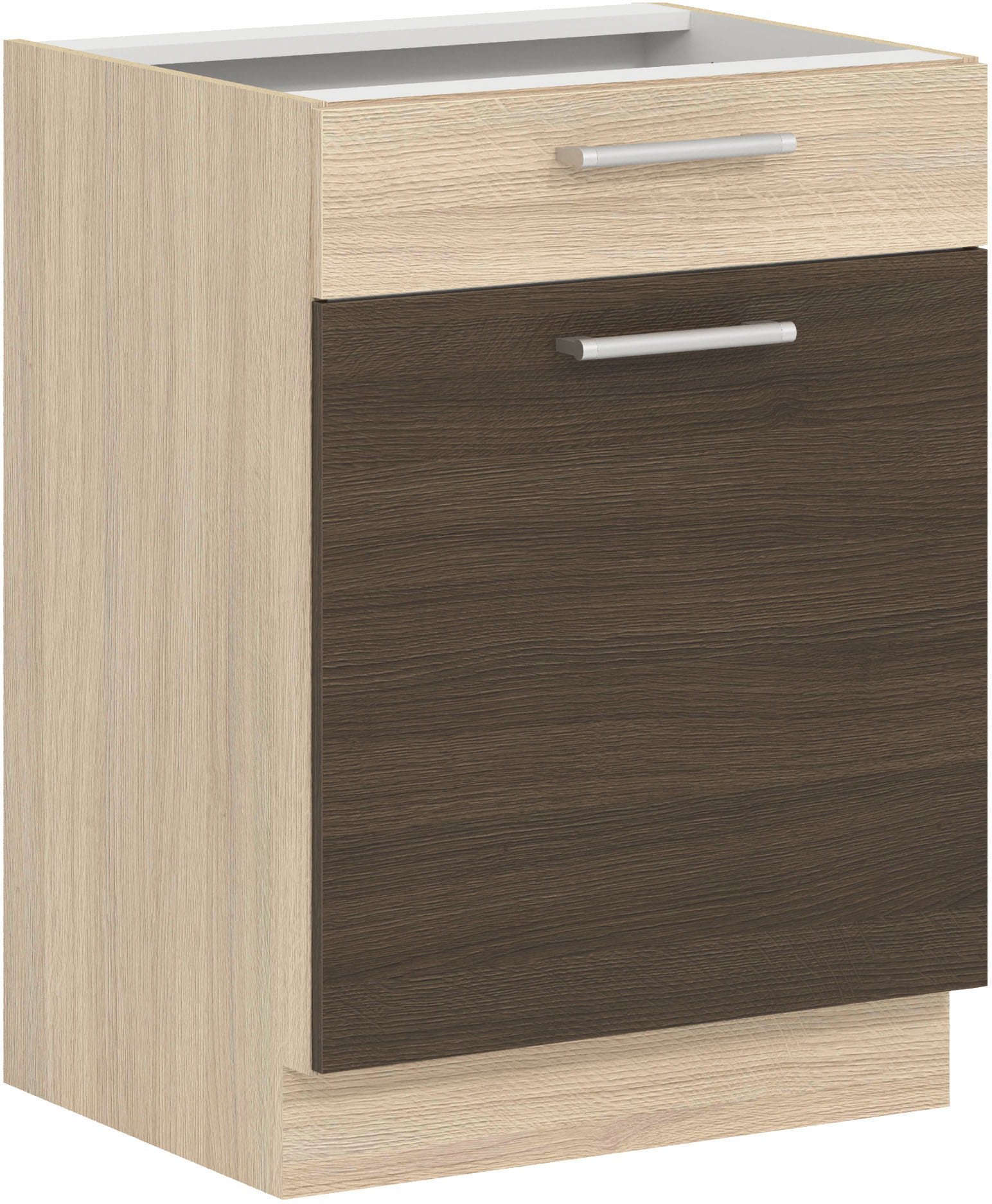 Szafka dolna kuchenna z szufladą i drzwiami MODENA MD16/D60S1 rijeka ciemna