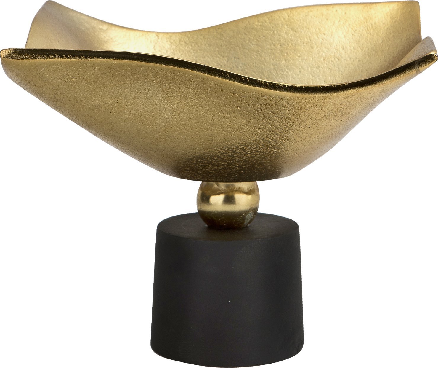 Patera ozdobna metalowa 20 cm czarno-złota