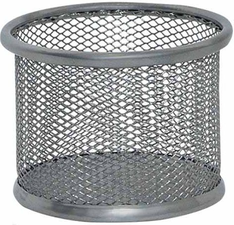 Q-Connect POJEMNIK NA PRZYBORY Q-CONNECT OFFICE SET, METALOWY, 90X68MM, SREBRNY KF15104