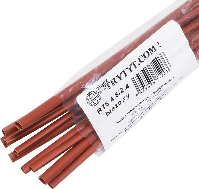 Trytyt 10x Koszulka termokurczliwa RTS 4,8/2,4 brązowy