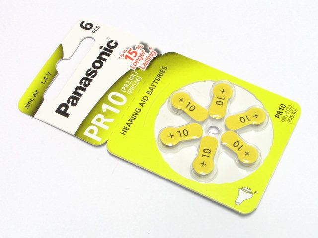 Panasonic Bateria do aparatów słuchowych PR10 6 szt.