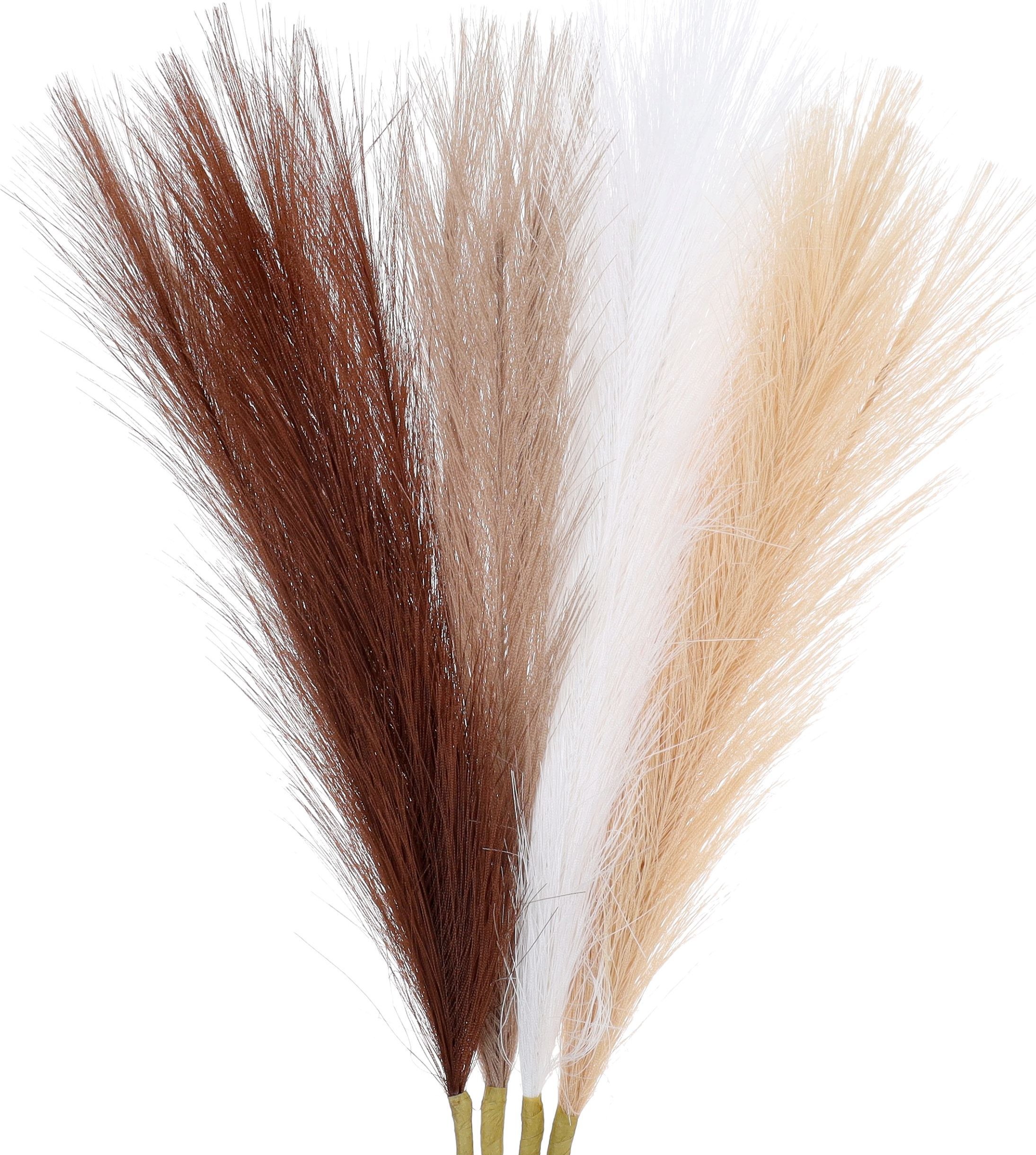 KWIATY sztuczne TRAWA PAMPASOWA 4szt ozdobne do WAZONU na STROIK jak żywe