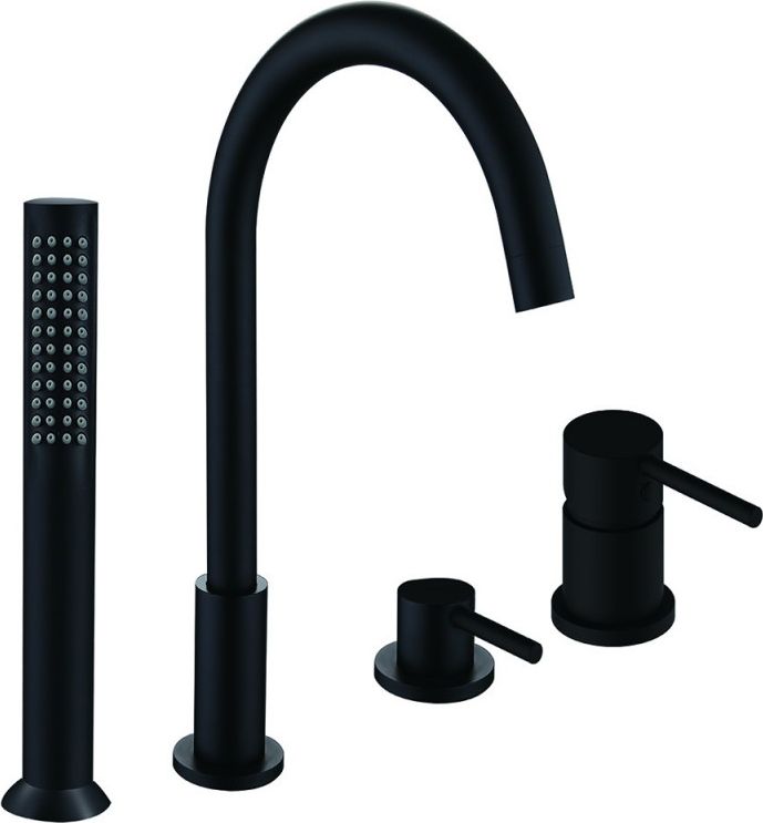 Bateria wannowa Mexen Alma 4-otworowe czarny