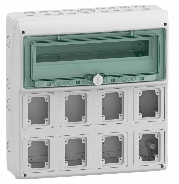 Rozdzielnica 1x18 natynkowa Mureva IP65 do gniazd gMRV-1-18+1-NT-T/8 8 otworów 90x100mm 13182