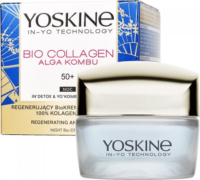 Yoskine Yoskine Bio Collagen Alga Kombu 50+ regenerujący bio-krem na zmarszczki na noc 50ml