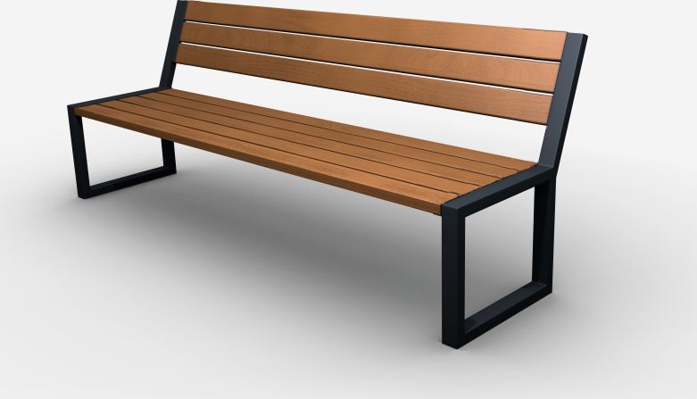 Baster Ławka stalowa ogrodowa, parkowa na taras id.02004