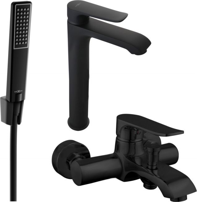 Mexen Mexen Pecos R72 zestaw wannowy, czarny - 72713R72-70
