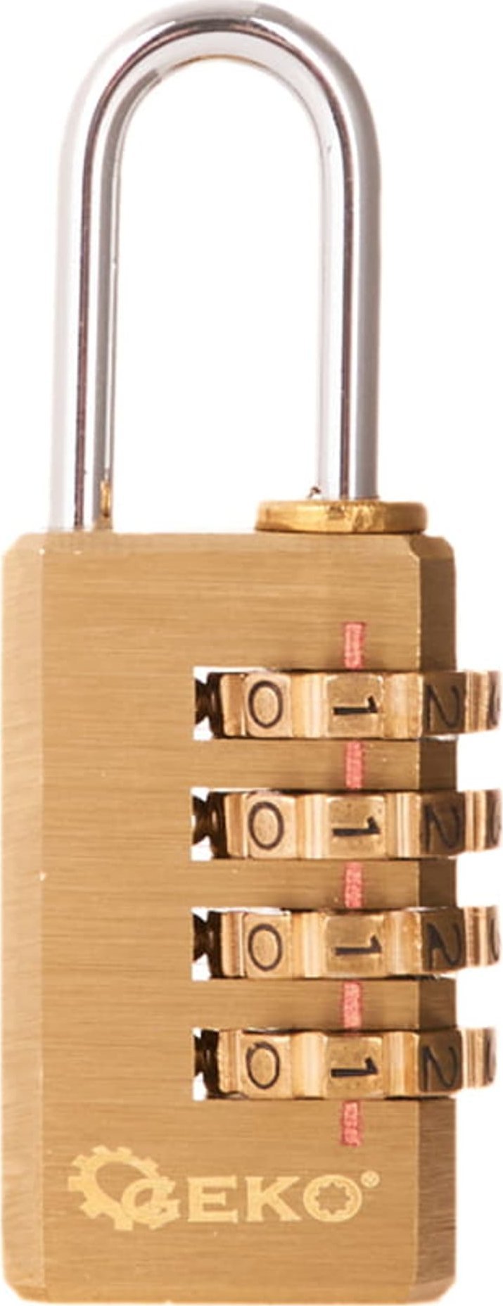 Geko Kłódka mosiężna na szyfr 21mm (4 cyfry) (12/144)