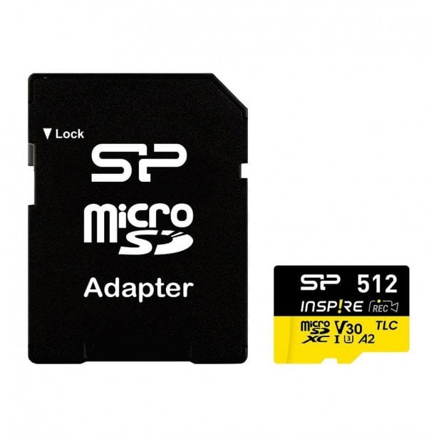 silicon power Karta pamięci microSDXC Inspire 512GB UHS-I U3 A2 V30 4K TLC