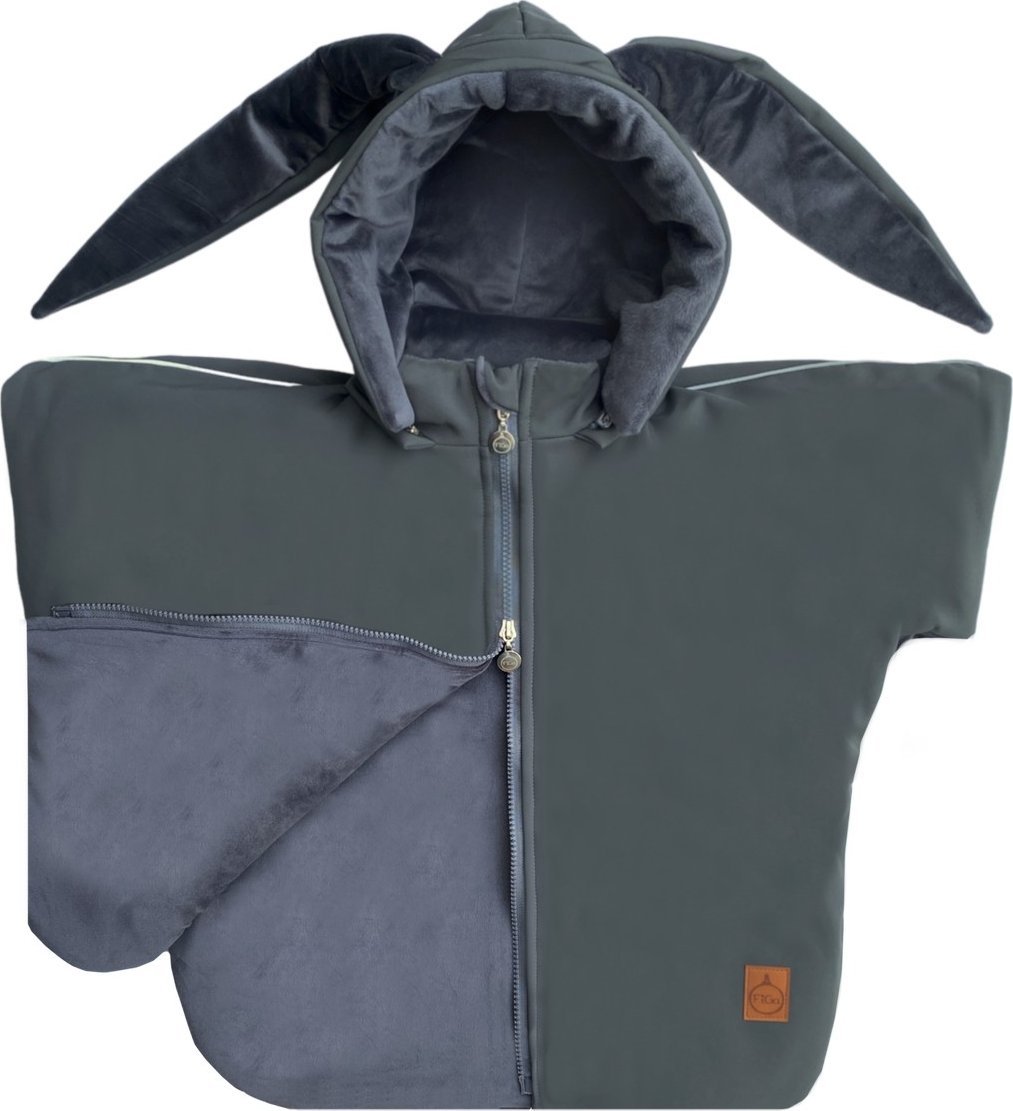 FiGa Ponczo samochodowe FiGa Softshell KRÓLIK Grafit PREMIUM M (Wiek 2,5-8 lat)