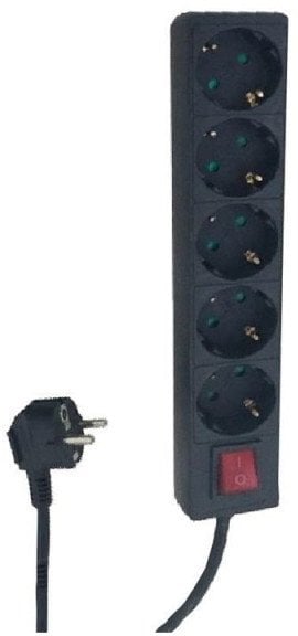 EXT CORD KF-GS-05K-A 3X1.5 3M 5P BLACK