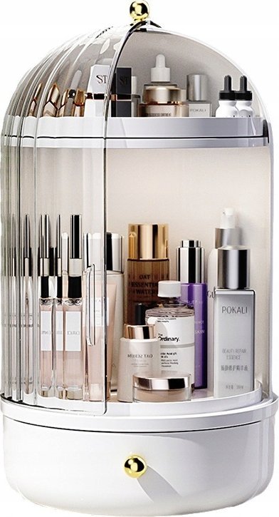 ORGANIZER NA KOSMETYKI PUDEŁKO KUFEREK NA PĘDZLE MAKIJAŻU DUŻY BIAŁY XXL