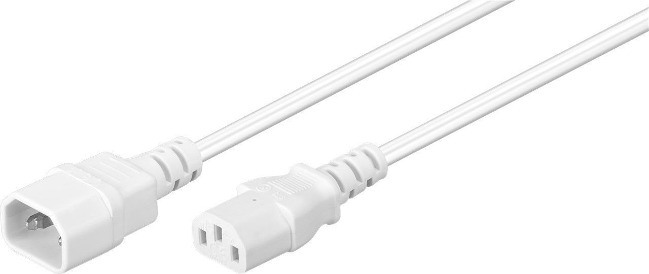 Kabel zasilający MicroConnect Power Cord C13 - C14 1m White