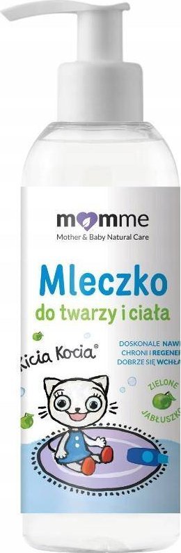 MomMe Kicia Kocia mleczko do twarzy i ciała Zielone Jabłuszko 150ml