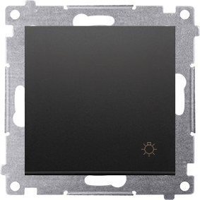 Kontakt-Simon Przycisk światło Kontakt Simon 54 DS1.01/49 moduł 10AX, 250V~, szybkozłącza czarny (DS1.01/49)