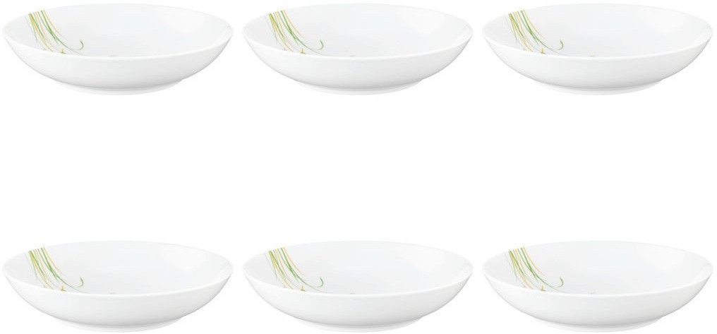 Orion Łąkowe trawy zielone Zestaw 6 talerzy do zupy 21 cm