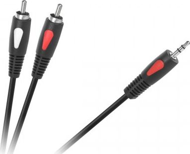 Kabel Cabletech Jack 3.5mm - RCA (Cinch) x2 1m czarny (KPO4004-1.0)