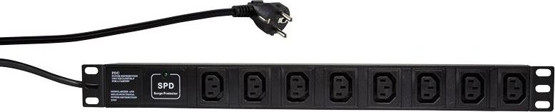 LogiLink Listwa zasilająca PDU 19" 1U 8x IEC320 C13 2m(PDU8A01)