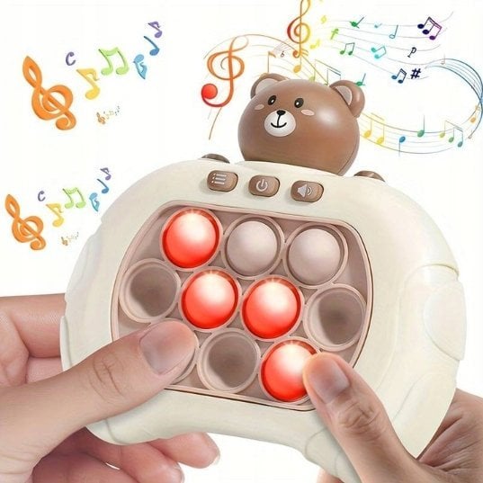 Gra Pop It elektorniczna beżowa miś 3 lata+