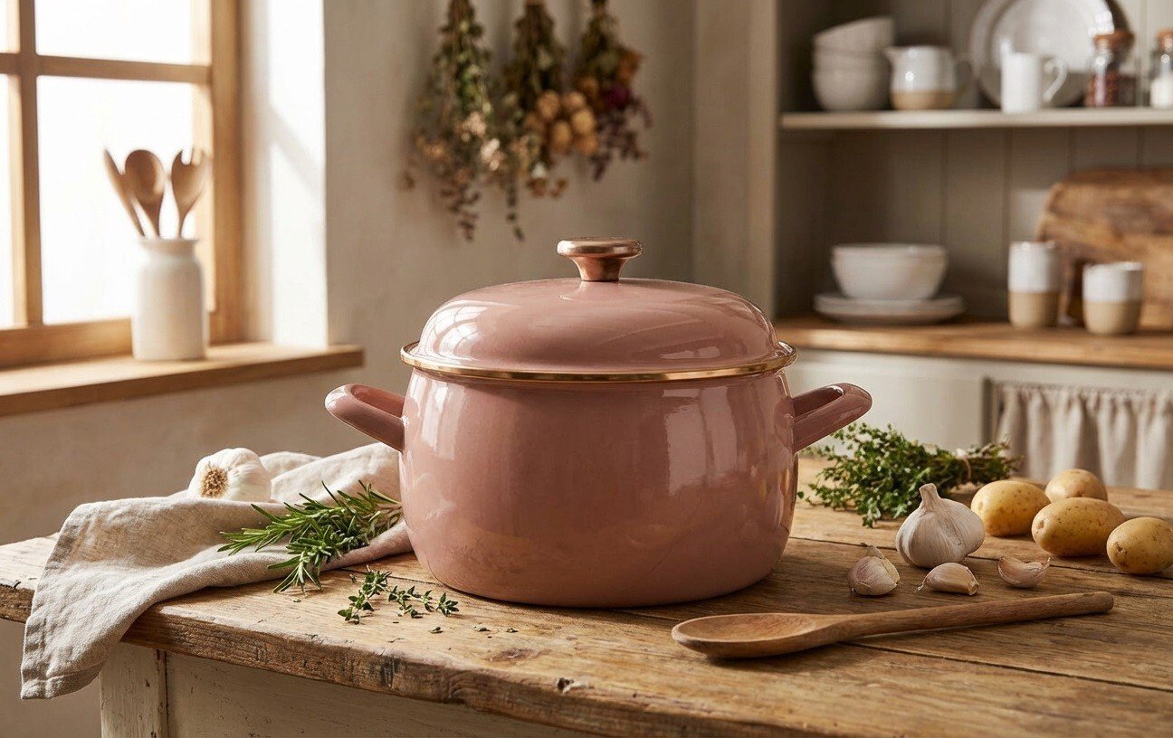 Garnek emaliowany 7,5 L Metalac Mocha Mousse