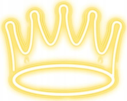 TelForceOne Neon LED korona napis dekoracyjny ścienny 35,5x1,6x27 cm