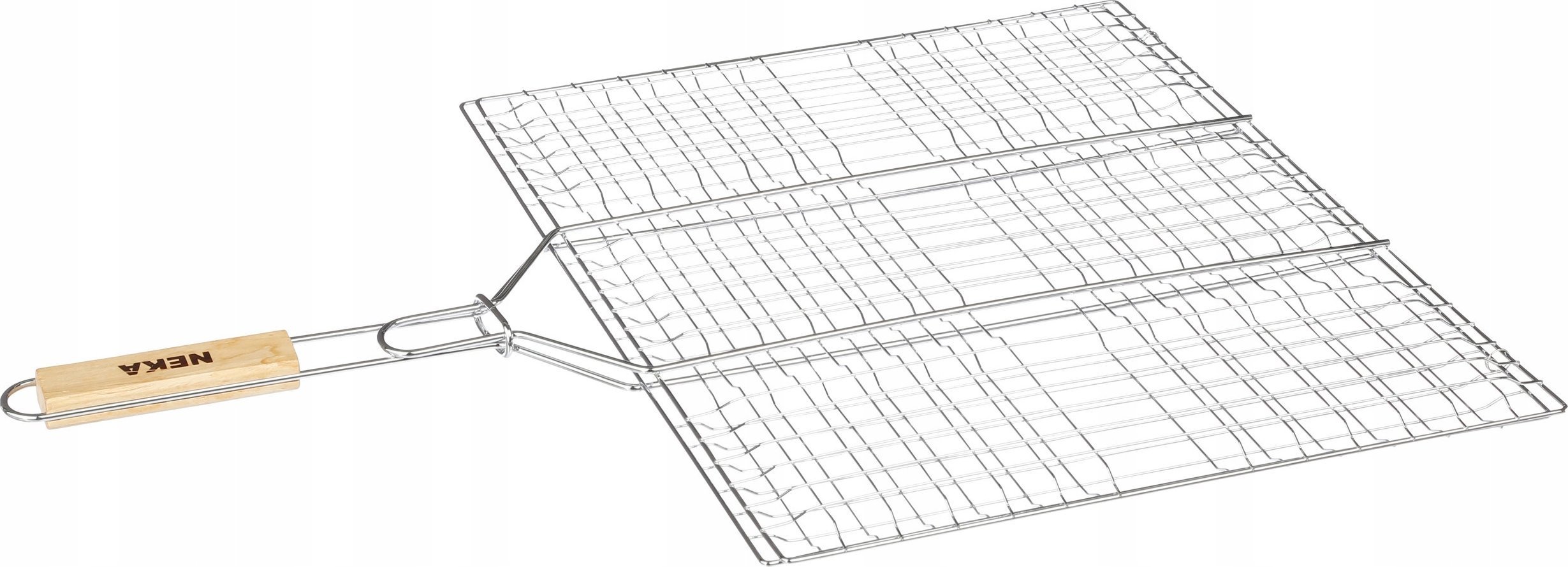 Neka Kratka do grillowania ze stali nierdzewnej, dewniana rączka