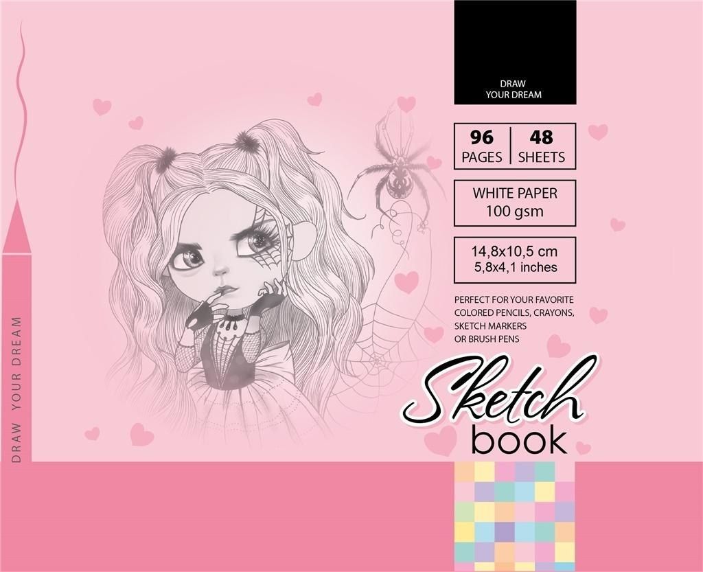 Fresh Szkicownik 10.5x14.8cm 96k różowy