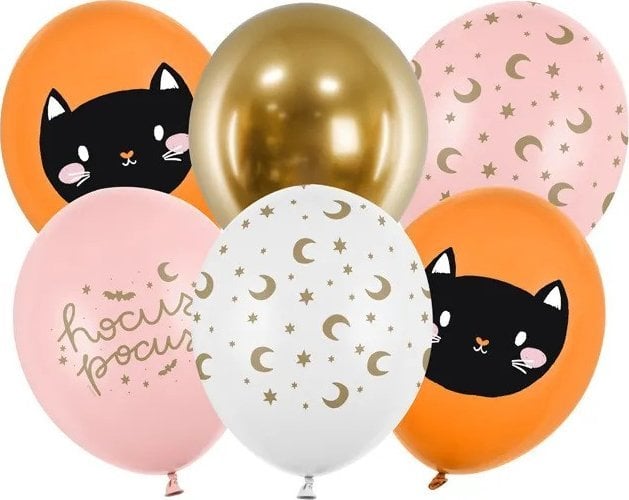 Party Deco Balony 30 cm, Hocus Pocus, mix:1op./6szt.