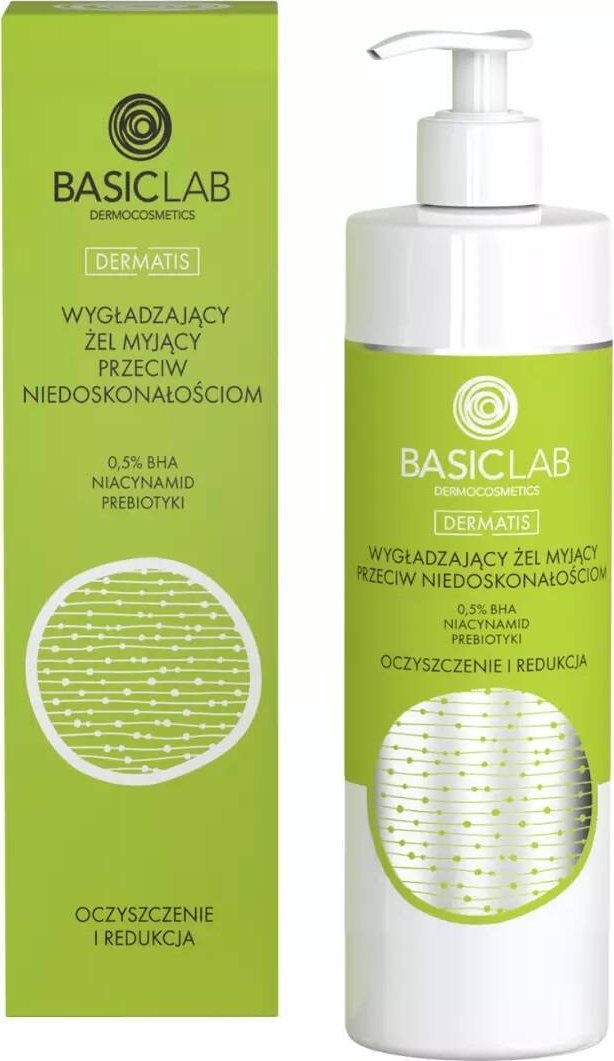 Basiclab Dermatis Wygładzający żel myjący przeciw niedoskonałościom z 0.5% BHA 300ml