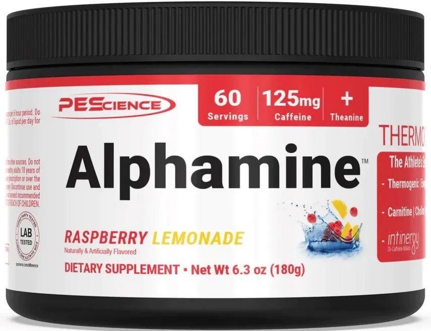 PEScience - Alphamine, Raspberry Lemonade, Proszek, 174g
