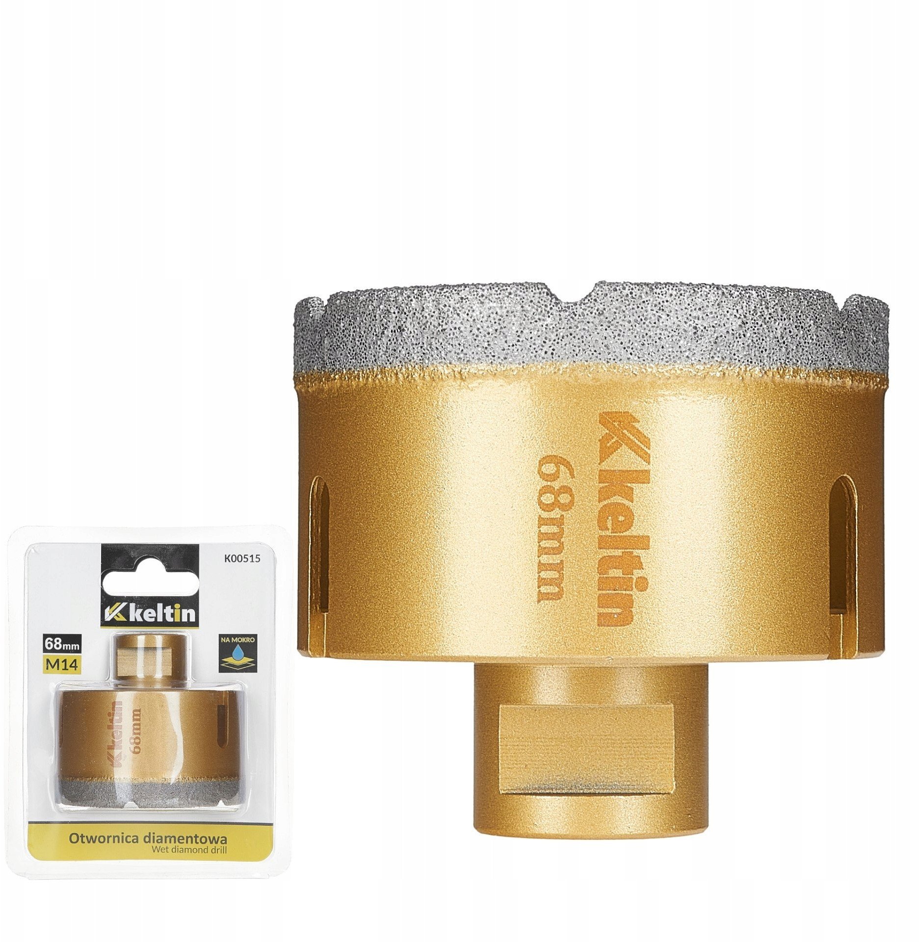 Otwornica diamentowa do gresu 68mm M14 (50)