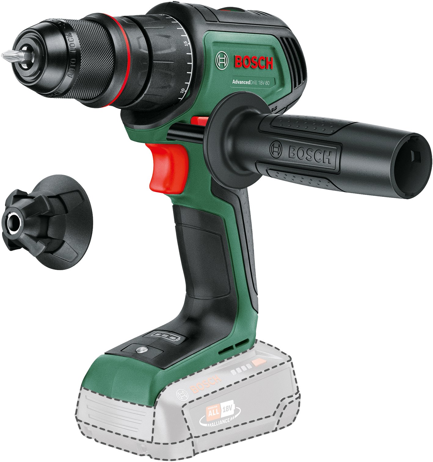 Wiertarko-wkrętarka Bosch AdvancedDrill 18V-80 QuickSnap (06039E2000)