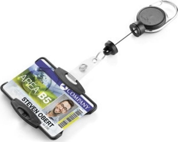 Durable ETUI NA KARTĘ 54x87mm DURABLE Z MECHANIZMEM ŚCIĄGAJĄCYM JOJO EXTRA STRONG CZARNE 1szt.