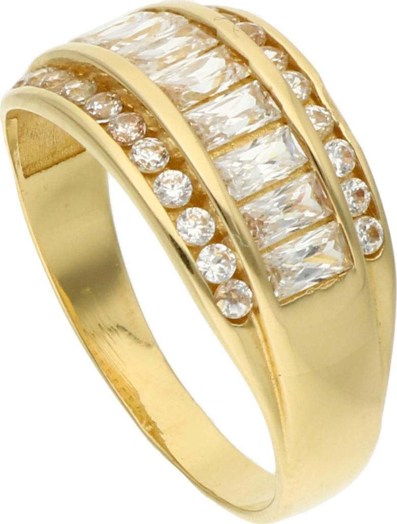 Rosanto Złoty zdobny pierścionek z cyrkoniami roz. 21 585 14k