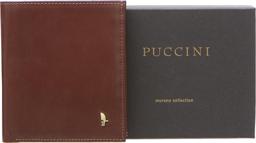 Puccini Puccini MU1698 skórzany portfel męski * brąz MU1698 2