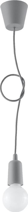Lampa wisząca Sollux Lampa wisząca DIEGO 1 szara