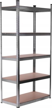 PSB Regał metalowy 180x90x40x cm - 5 półek ocynkowany praktyczny