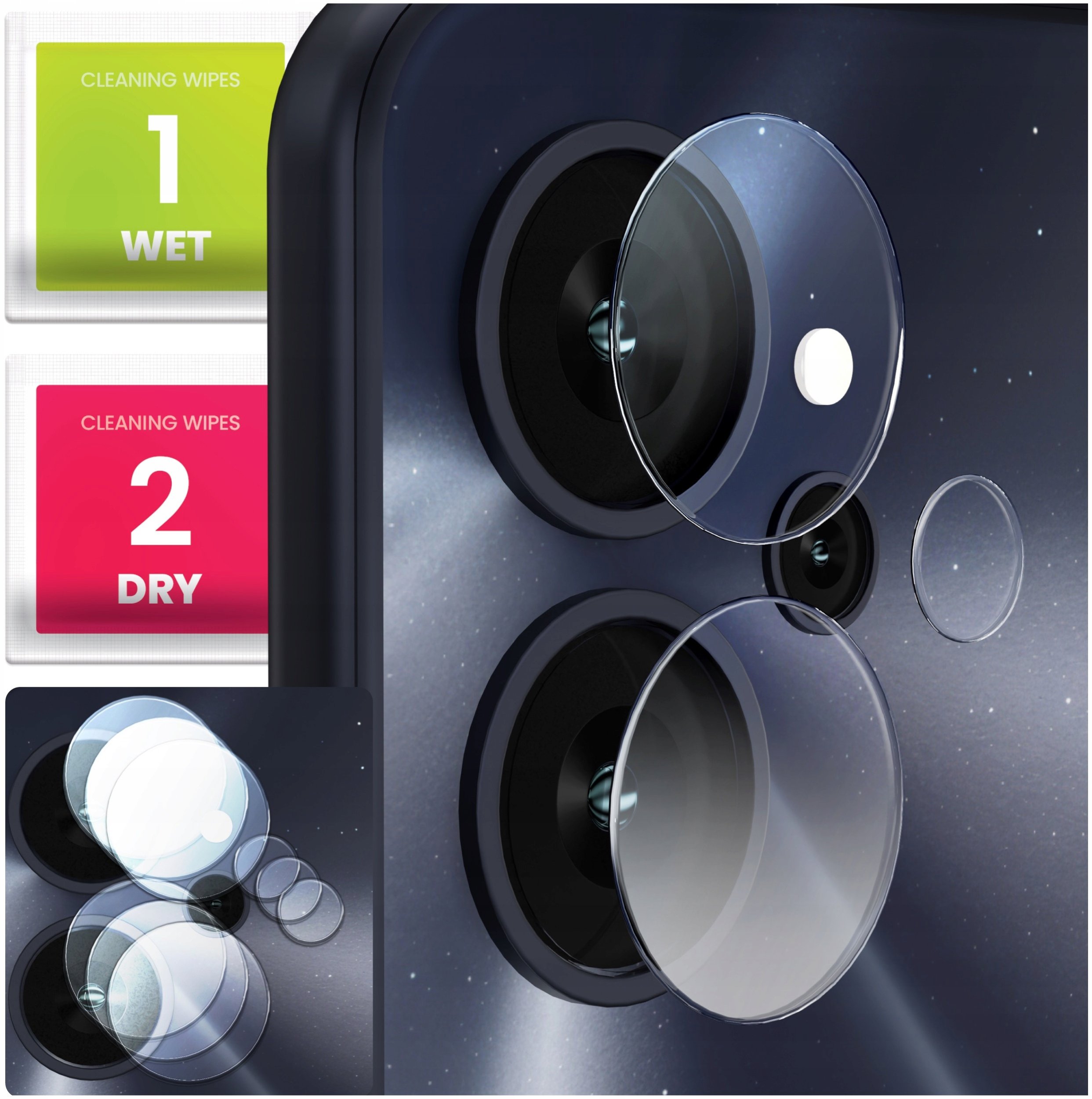 3-PAK Szkło Na Aparat Do Realme 10 5G (Hartowane, Ochronne, Na Obiektyw)