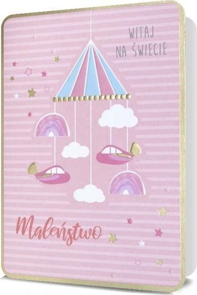 Pan Dragon Karnet B6 Narodziny dziewczynka HM200-2187