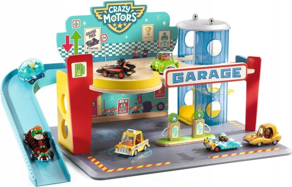 Djeco Djeco Crazy motors - Pamišę automobiliai - Garažas