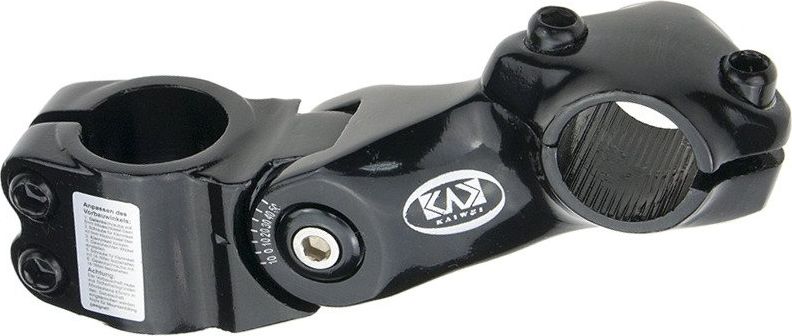 Kaiwei Wspornik kierownicy Ahead 28,6 regulowany aluminiowy czarny uniwersalny