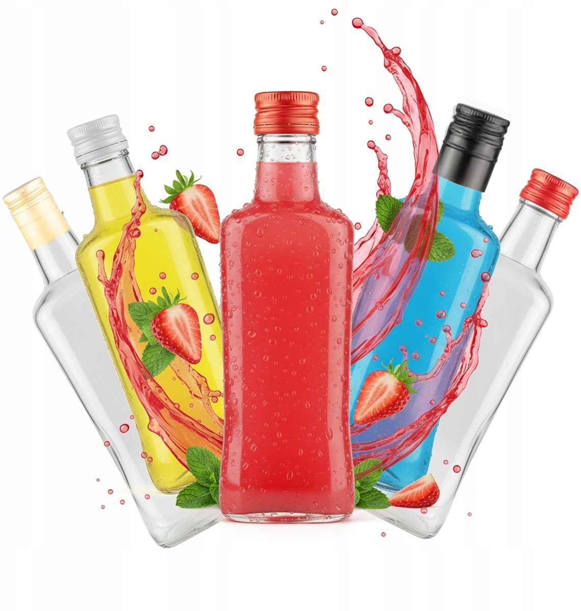 Bimberek 5X Butelki szklane DIVA 200ml