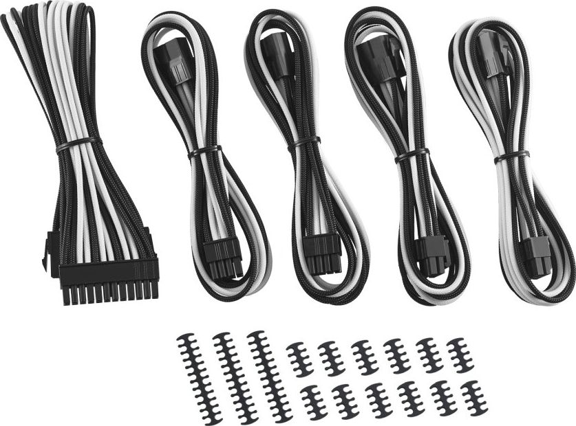 CableMod Zestaw kabli, Czarno-biały (CM-CAB-CKIT-N86KKW-R)