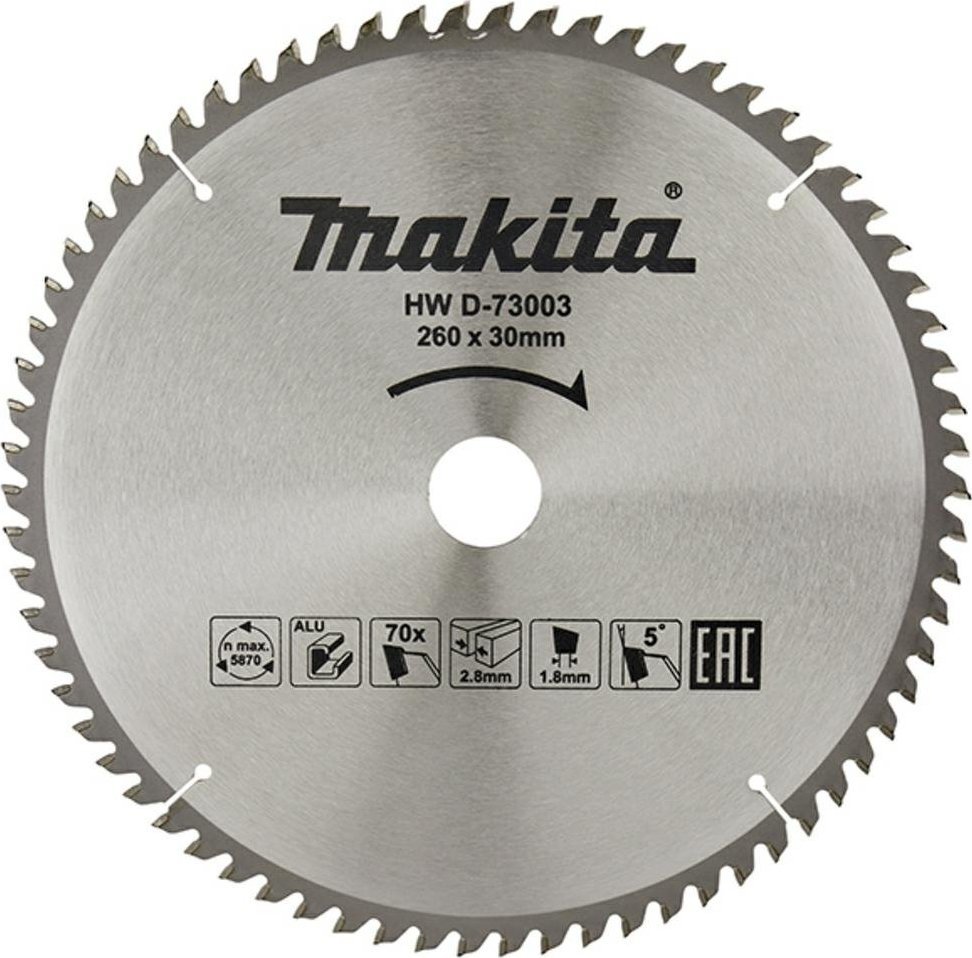 Makita MAKITA PIŁA TARCZOWA DO ALUMINIUM 260x30x70z ECONOMY