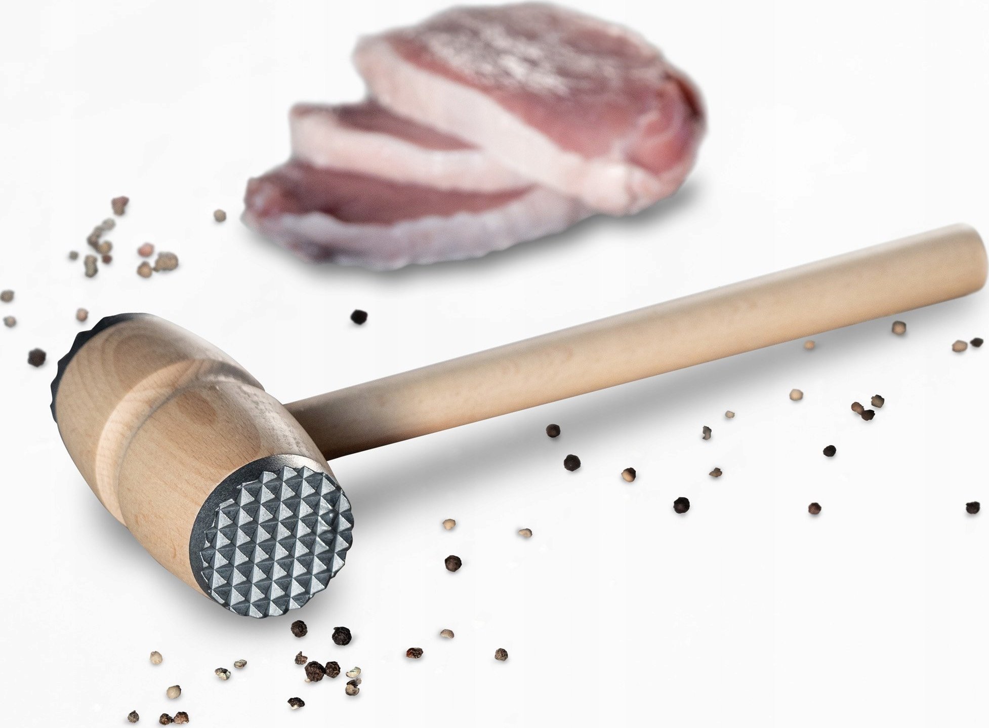 Kadax Tłuczek Młotek Do Mięsa Drewniany Dwustronny